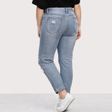 Plus Size Boyfriend Blue Denim